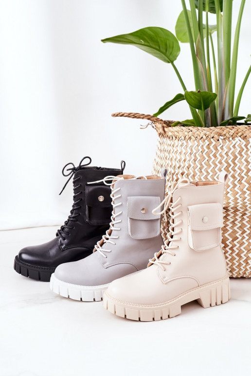Insulated Boots With A Pocket Light Grey Awesome Insulated Boots With A Pocket Light Grey Awesome