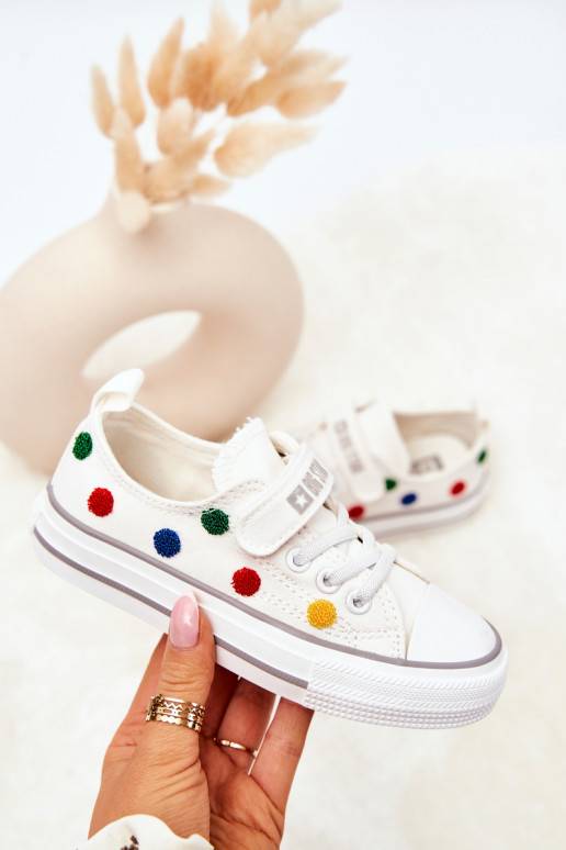 Children's Sneakers With Velcro BIG STAR JJ374053 White