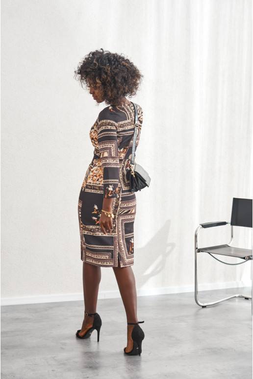 Patterned dress midi length Patterned dress midi length