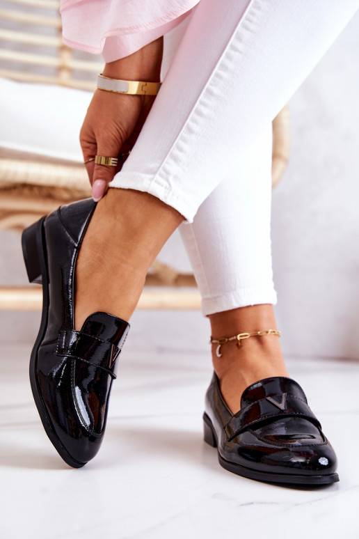 Laquered Leather Black Sherilyn Shoes Laquered Leather Black Sherilyn Shoes