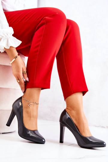 Women s Pumps Varnished Sergio Leone Dark grey Campbell 2