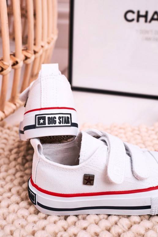 Children's Velcro Sneakers BIG STAR HH374199 White Children's Velcro Sneakers BIG STAR HH374199 White