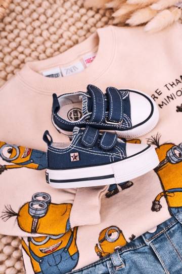 Children's Velcro Sneakers BIG STAR HH374097 Navy Blue 2