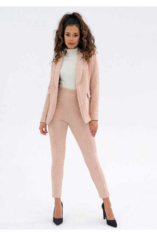 Vosca - nude pink eco suede trousers