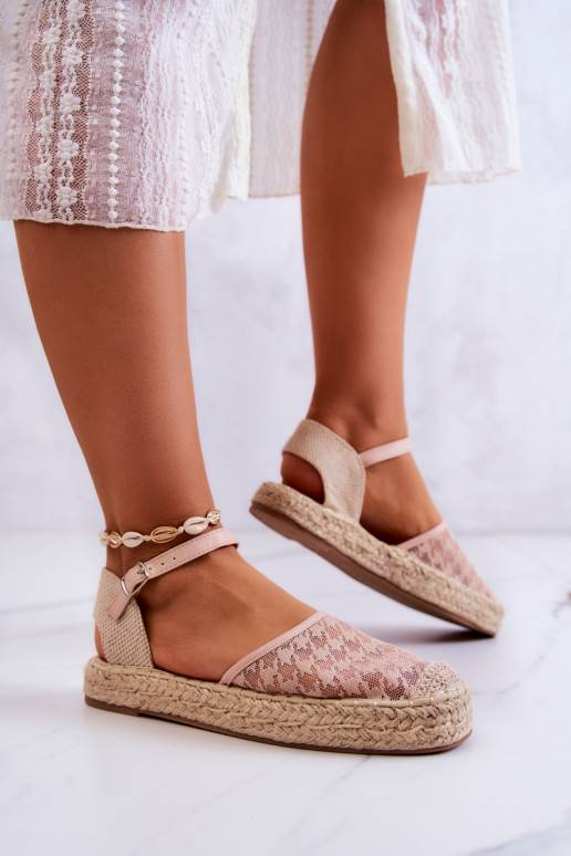 Women's Espadrilles With Buckle Nude Charlene