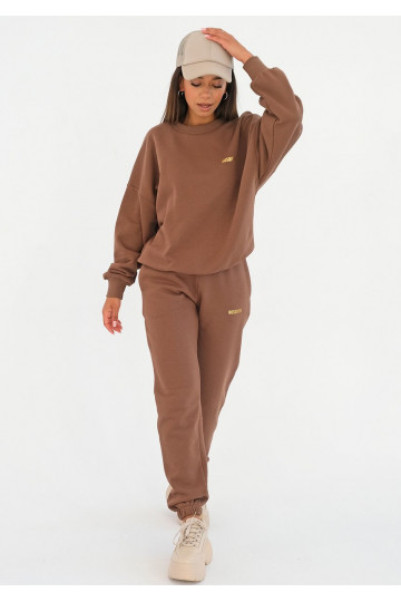 Pure - choco brown loose fit sweatpants 2