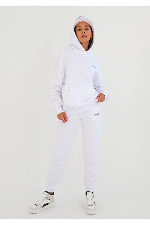 Pure - white loose fit sweatpants