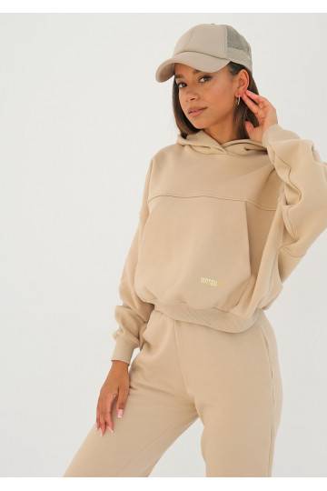 Loose - sand beige loose fit hoodie 2