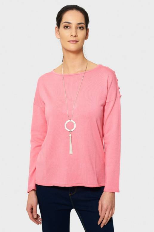 rausvas-megztinis-su-dekoruotomis-ran...