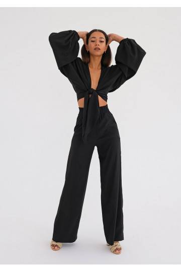 Kamari - Black wide pants 2