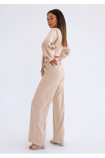 Kamari - Beige wide pants 2