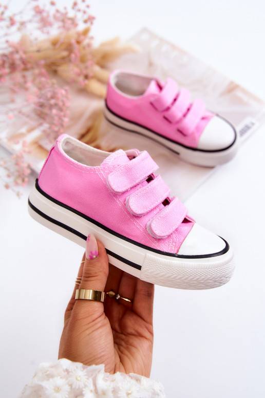 Children's Sneakers With Velcro Pink Bernie