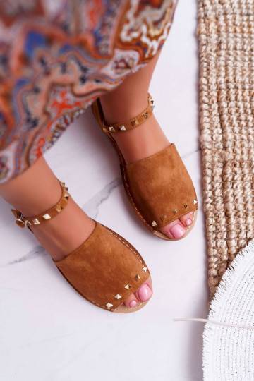 Women's Sandals Lu Boo Camel Suede Silena  2