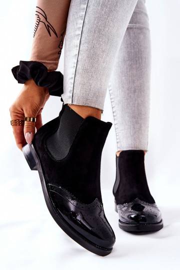 Leather Slip-on Boots Laura Messi Black 2096 2