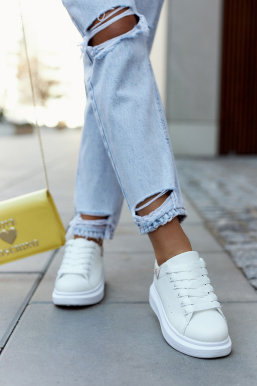 Classic Women's Sports Shoes White and Beige Meleris Classic Women's Sports Shoes White and Beige Meleris