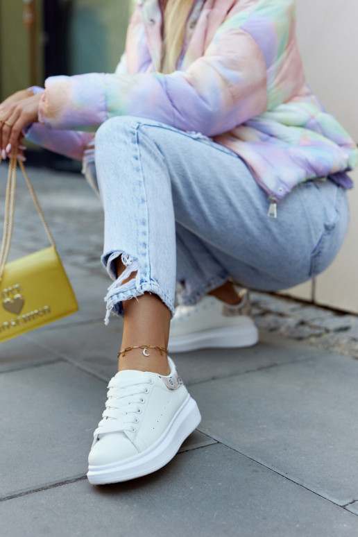 Classic Women's Sports Shoes White and Beige Meleris Classic Women's Sports Shoes White and Beige Meleris