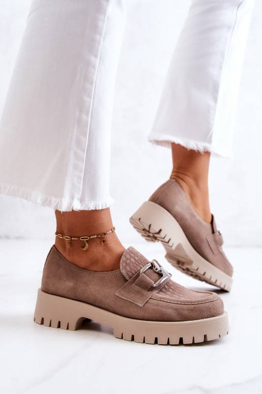 Fashionable Suede Loafers Dark beige Rayhan Fashionable Suede Loafers Dark beige Rayhan