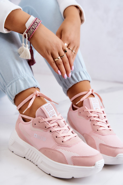 Fashionable Sneakers Sport Shoes Big Star JJ274595 Pink Fashionable Sneakers Sport Shoes Big Star JJ274595 Pink