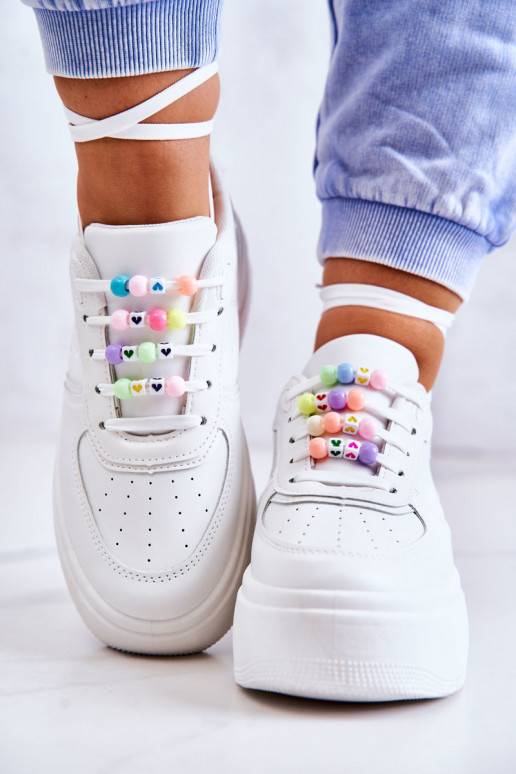 Women's Tied Sports Shoes Sneakers White Manila Women's Tied Sports Shoes Sneakers White Manila