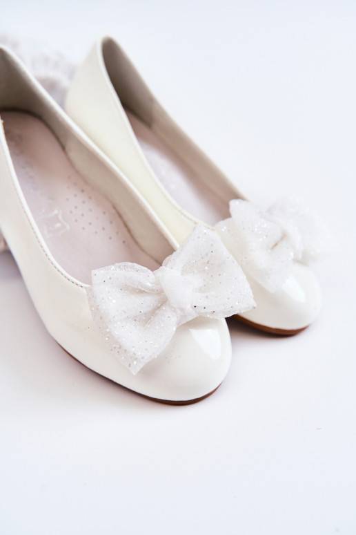 D tsk lakovan baler nky s mašl White Zolly