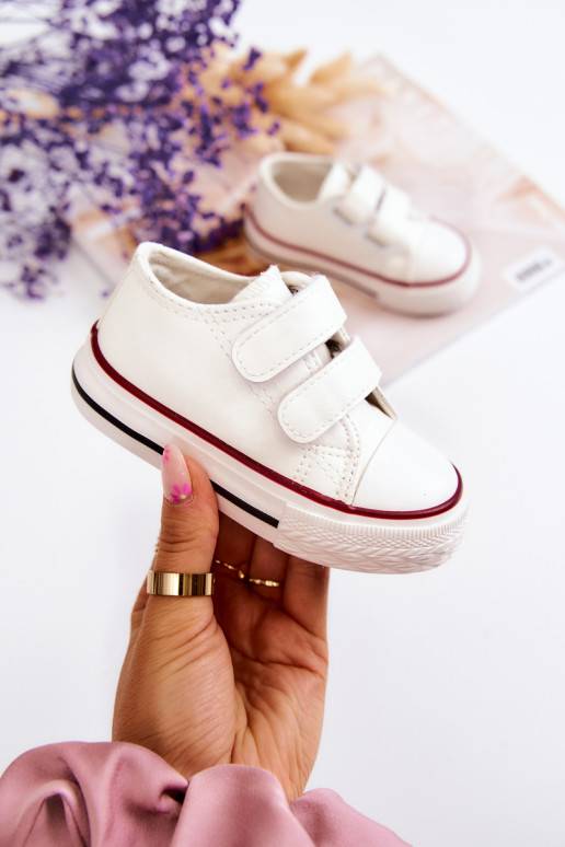 Children's Leather Sneakers With Velcro White Foster  Children's Leather Sneakers With Velcro White Foster
