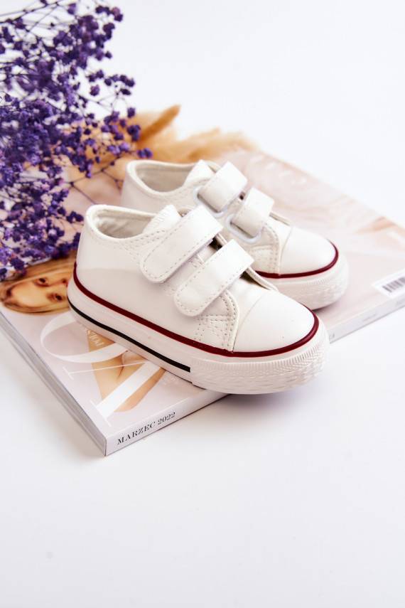 copy of Children's Leather Sneakers With Velcro White Foster