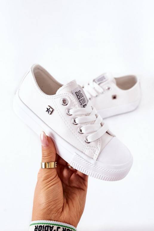 Children's Leather Sneakers BIG STAR FF374300 White