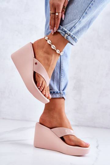 Women's Wedge Flip-flops ZAXY HH285294 Nude 2