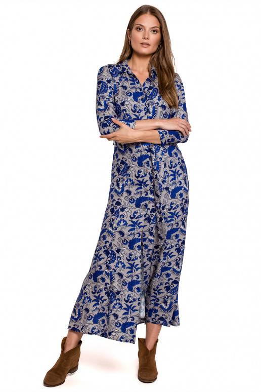 Marga ilga mėlynos spalvos suknelė iš...