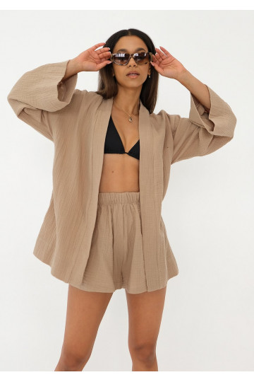 Pavla - Beige muslin shirt 2