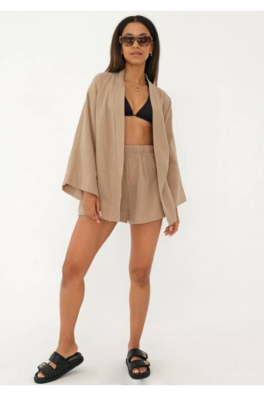 Pavla - Beige muslin shorts