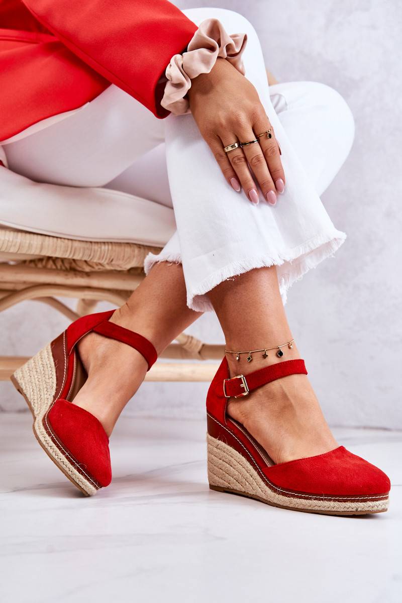 Red espadrilles discount