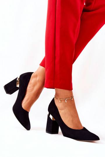 Suede pumps Lewski 3117 Black 2