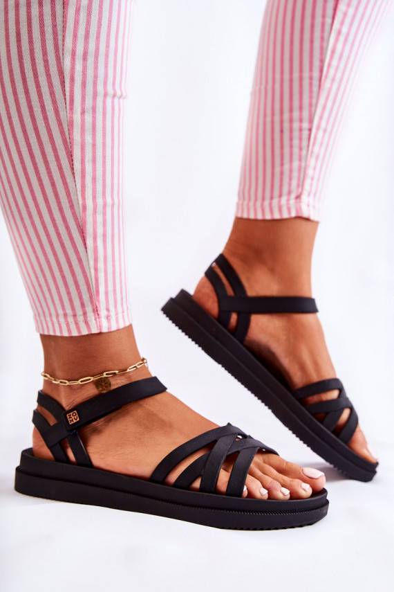 Fragrant Women's Sandals With Velcro ZAXY JJ285068 Black