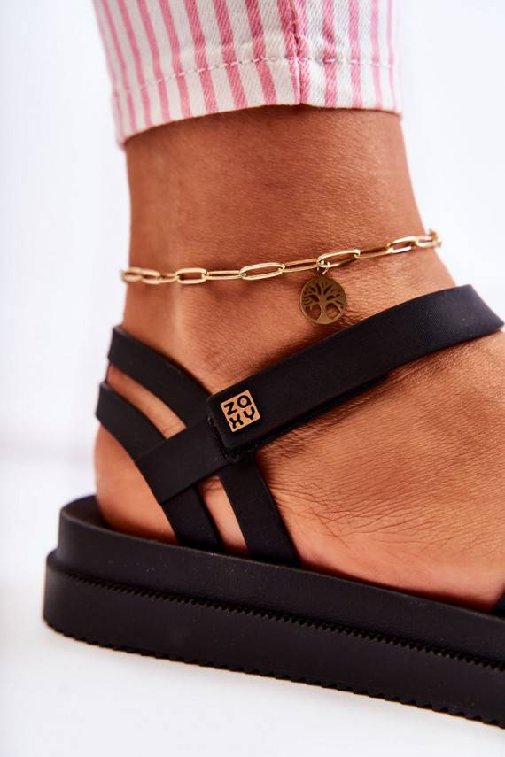 Fragrant Women's Sandals With Velcro ZAXY JJ285068 Black