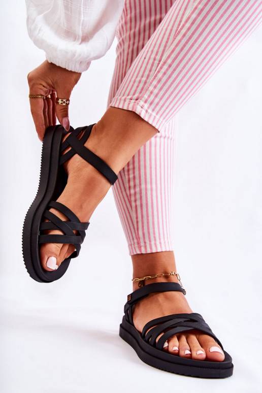 Fragrant Women's Sandals With Velcro ZAXY JJ285068 Black