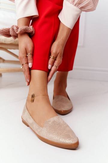 Women's Loafers Sergio Leone MK700 Suede Beige 2