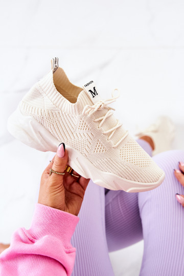 Sport Shoes Sneakers Fabric Light Beige Nolene 2
