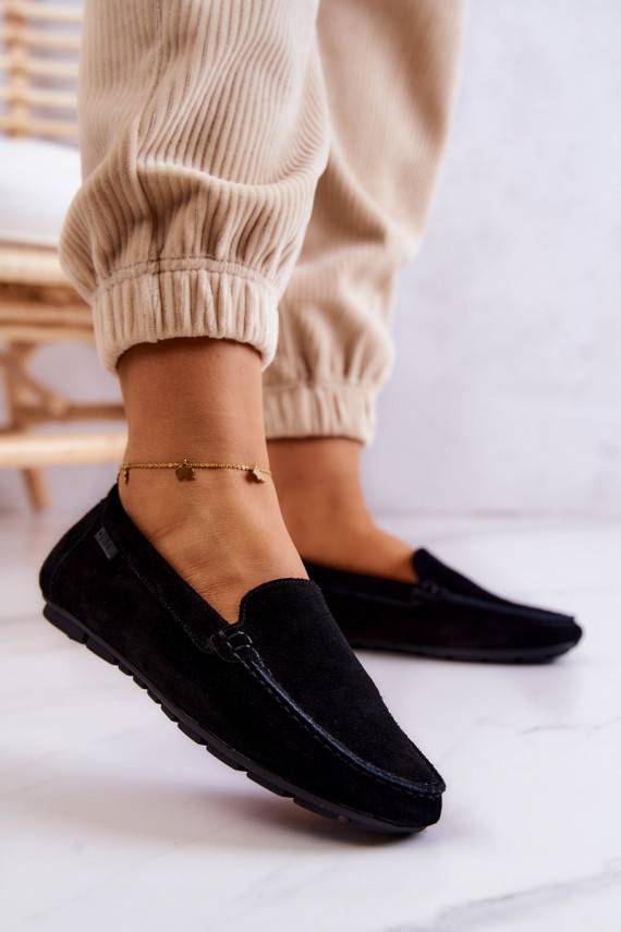 Women's Suede Loafers Big Star JJ274654 Black