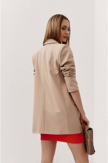 Elegant women's jacket oversize cappuccino color 225101 2