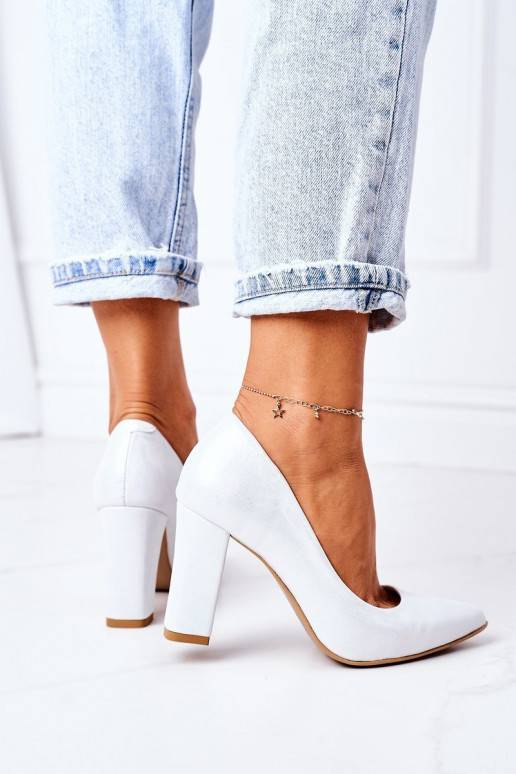 Satin Pumps With Animal Pattern Lewski Shoes 2453 Silver Satin Pumps With Animal Pattern Lewski Shoes 2453 Silver