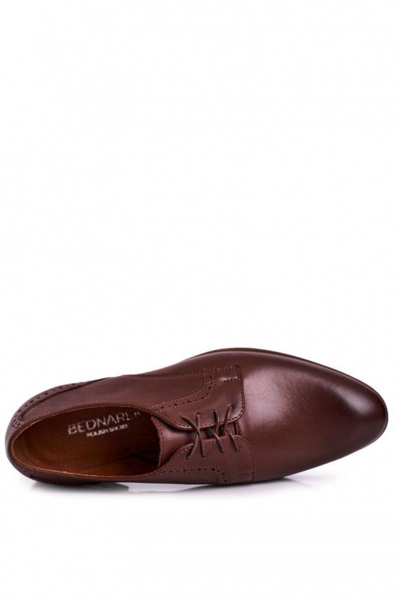 Men's Leather Moccasins With Light Sole BEDNAREK Dark Brown