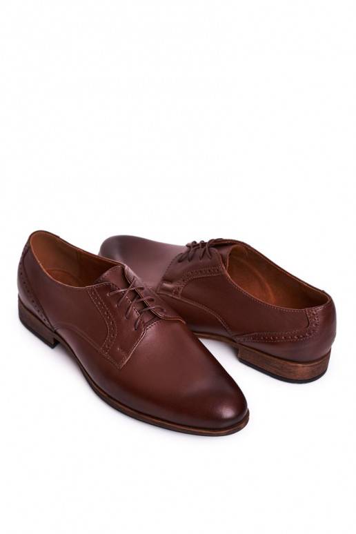 Men's Leather Moccasins With Light Sole BEDNAREK Dark Brown