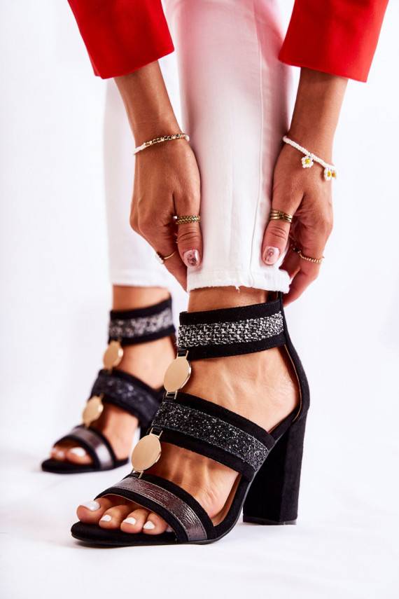 Women's Sandals On High Heel Black Laurita