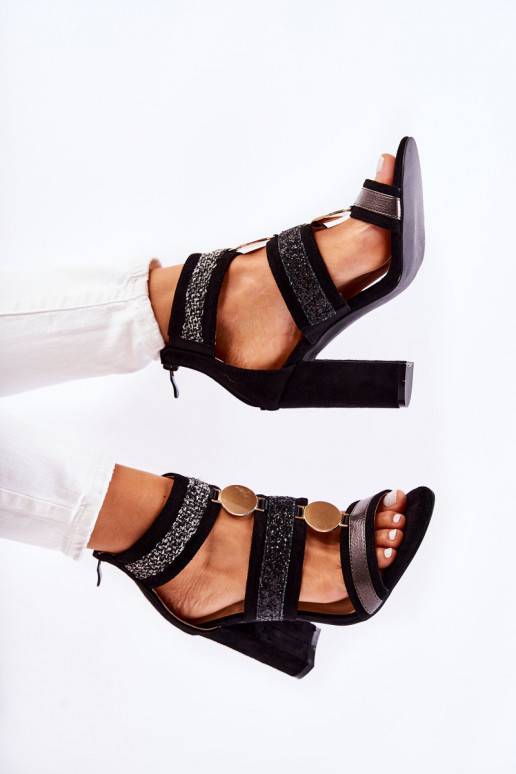 Women's Sandals On High Heel Black Laurita Women's Sandals On High Heel Black Laurita