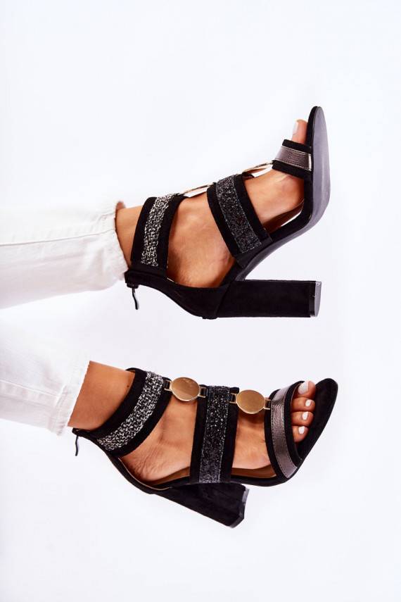 Women's Sandals On High Heel Black Laurita