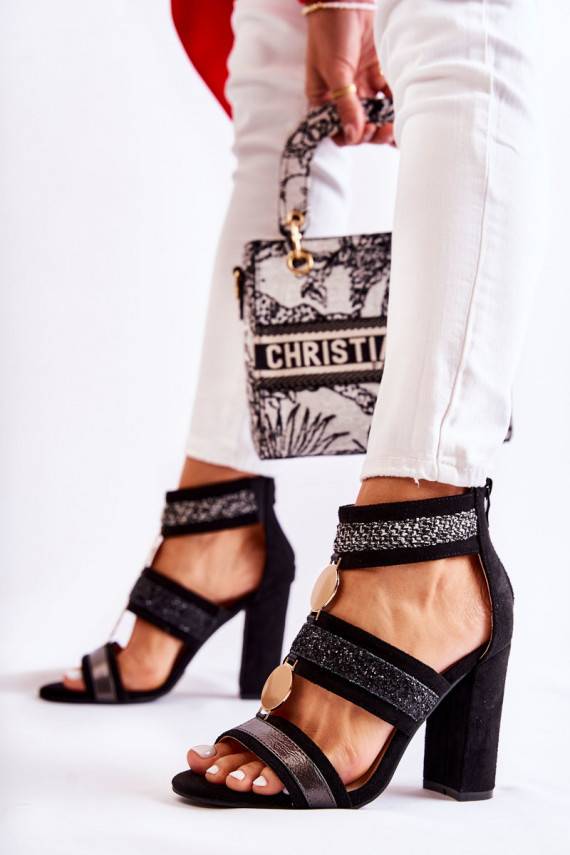 Women's Sandals On High Heel Black Laurita