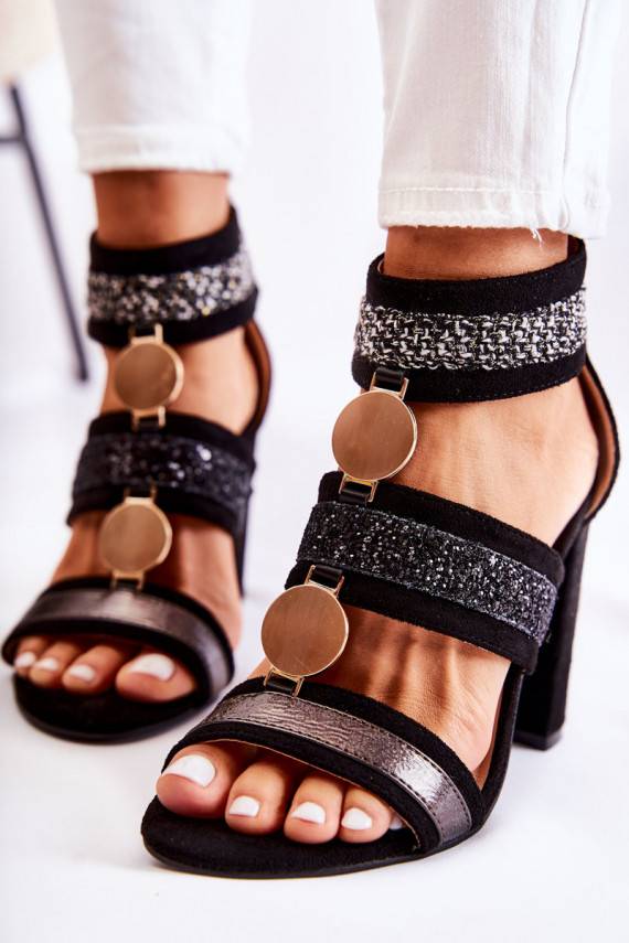 Women's Sandals On High Heel Black Laurita