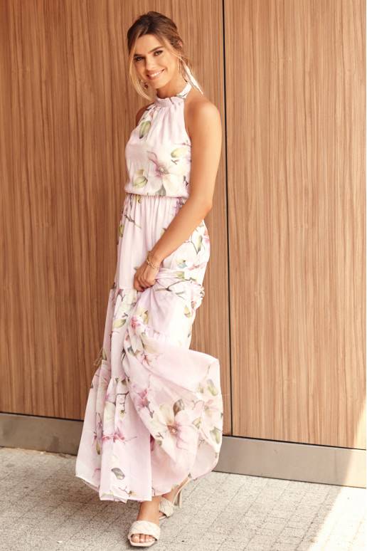 Maxi dress with floral patterns  3069