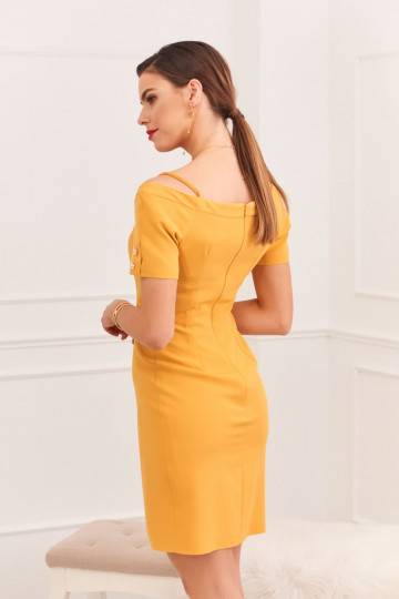Elegant dress  carmen mustard colors 0484 2